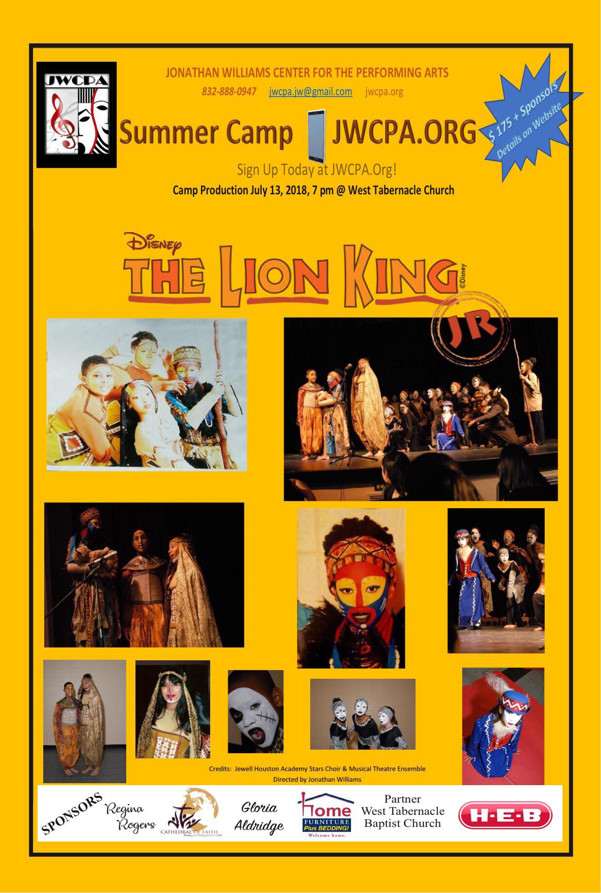 JWCPA Presents The Lion King Jr